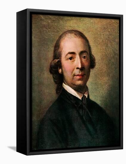 Gottfried Herder- portrait Painting-Anton Graff-Framed Stretched Canvas