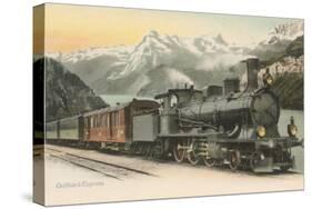 Gotthard Express Through the Alps-null-Stretched Canvas