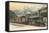 Gotthard Express Through the Alps-null-Framed Stretched Canvas