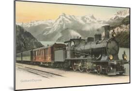 Gotthard Express Through the Alps-null-Mounted Premium Giclee Print