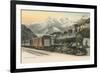 Gotthard Express Through the Alps-null-Framed Art Print