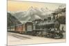 Gotthard Express Through the Alps-null-Mounted Art Print