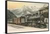 Gotthard Express Through the Alps-null-Framed Stretched Canvas