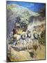 Gotthard Post Coach, by Rudolf Koller (1828-1905), 1956 Copy-null-Mounted Giclee Print