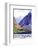 Gotthard, Schweiz-Emil Cardinaux-Framed Art Print