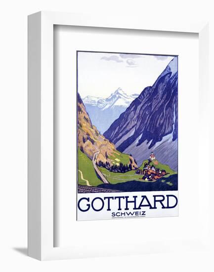 Gotthard, Schweiz-Emil Cardinaux-Framed Art Print