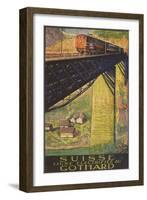 Gotthard Trail Trestle Poster-null-Framed Art Print