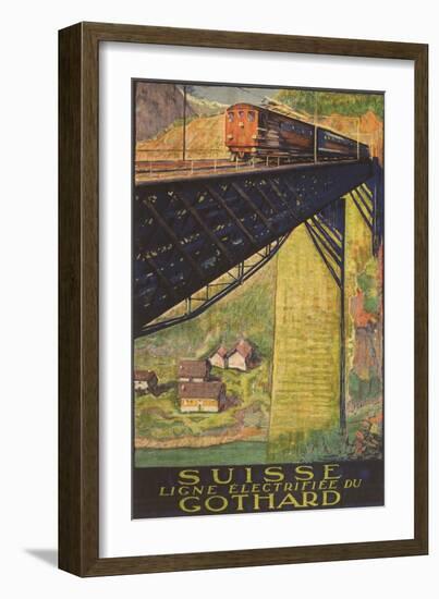 Gotthard Trail Trestle Poster-null-Framed Art Print