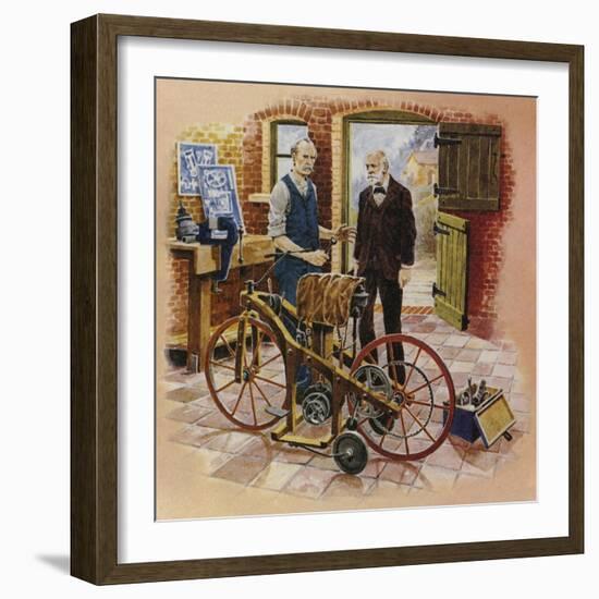 Gottlieb Daimler and His Friend Wilhelm Maybach-null-Framed Giclee Print