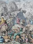 Hannibal Crosses the Alps (From Münchener Bilderboge)-Gottlob Heinrich Leutemann-Mounted Giclee Print