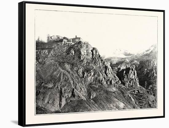 Gou Rdon an Old French Chateau Near Grasse it Is Situated on the Edge of a Plateau About 3000 Feet-null-Framed Stretched Canvas