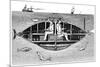 Goubet II, French Electrically Powered Submarine Adopted by the Russian Government, 1890-null-Mounted Giclee Print