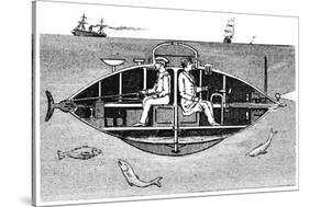Goubet II, French Electrically Powered Submarine Adopted by the Russian Government, 1890-null-Stretched Canvas