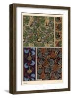 Gourd in fabric and wallpaper patterns.-null-Framed Giclee Print