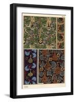 Gourd in fabric and wallpaper patterns.-null-Framed Giclee Print