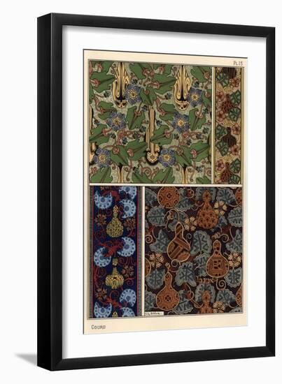 Gourd in fabric and wallpaper patterns.-null-Framed Giclee Print