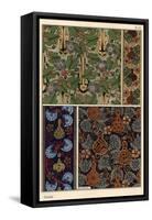 Gourd in fabric and wallpaper patterns.-null-Framed Stretched Canvas