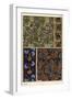 Gourd in fabric and wallpaper patterns.-null-Framed Premium Giclee Print