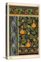 Gourd in wallpaper, stained glass and fabric patterns.-null-Stretched Canvas