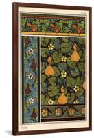 Gourd in wallpaper, stained glass and fabric patterns.-null-Framed Giclee Print