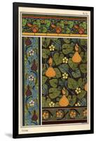 Gourd in wallpaper, stained glass and fabric patterns.-null-Framed Giclee Print