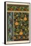 Gourd in wallpaper, stained glass and fabric patterns.-null-Framed Stretched Canvas