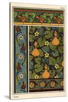 Gourd in wallpaper, stained glass and fabric patterns.-null-Stretched Canvas