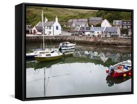 Gourdon Harbour Near Inverbervie, Aberdeenshire, Scotland, United Kingdom, Europe-Mark Sunderland-Framed Stretched Canvas