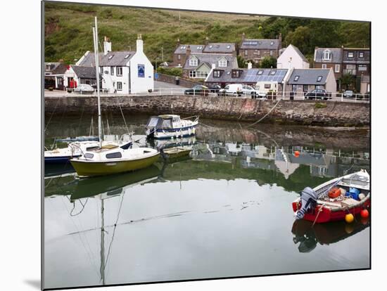 Gourdon Harbour Near Inverbervie, Aberdeenshire, Scotland, United Kingdom, Europe-Mark Sunderland-Mounted Photographic Print