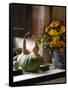 Gourds and Flowers in Kitchen in Chateau de Cormatin, Burgundy, France-Lisa S. Engelbrecht-Framed Stretched Canvas