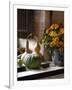 Gourds and Flowers in Kitchen in Chateau de Cormatin, Burgundy, France-Lisa S. Engelbrecht-Framed Photographic Print