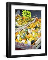 Gourds for Sale at Market Stall, Bergerac, Dordogne, France-Per Karlsson-Framed Premium Photographic Print