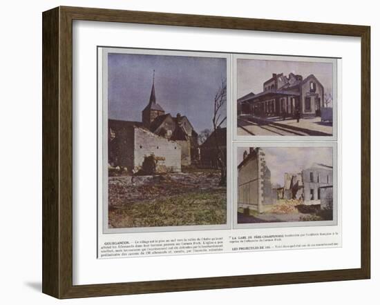 Gourgancon, La Gare De Fere-Champenoise, Les Projectiles De 150-Jules Gervais-Courtellemont-Framed Photographic Print