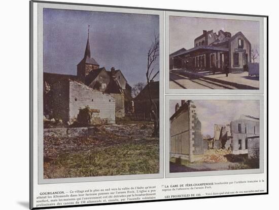 Gourgancon, La Gare De Fere-Champenoise, Les Projectiles De 150-Jules Gervais-Courtellemont-Mounted Photographic Print