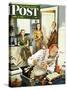 "Gourmet Cook?," Saturday Evening Post Cover, April 13, 1946-Constantin Alajalov-Stretched Canvas