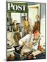 "Gourmet Cook?," Saturday Evening Post Cover, April 13, 1946-Constantin Alajalov-Mounted Premium Giclee Print