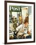 "Gourmet Cook?," Saturday Evening Post Cover, April 13, 1946-Constantin Alajalov-Framed Giclee Print