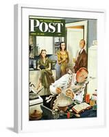 "Gourmet Cook?," Saturday Evening Post Cover, April 13, 1946-Constantin Alajalov-Framed Giclee Print