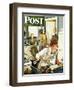 "Gourmet Cook?," Saturday Evening Post Cover, April 13, 1946-Constantin Alajalov-Framed Giclee Print