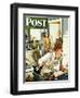 "Gourmet Cook?," Saturday Evening Post Cover, April 13, 1946-Constantin Alajalov-Framed Giclee Print