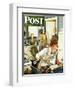 "Gourmet Cook?," Saturday Evening Post Cover, April 13, 1946-Constantin Alajalov-Framed Giclee Print