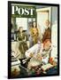 "Gourmet Cook?," Saturday Evening Post Cover, April 13, 1946-Constantin Alajalov-Framed Giclee Print