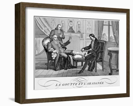 Gout and the Spider, C1835-null-Framed Giclee Print