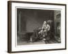 Gout Man Fishes at Home-H. Beckwith-Framed Art Print