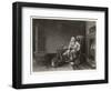 Gout Man Fishes at Home-H. Beckwith-Framed Art Print