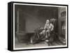 Gout Man Fishes at Home-H. Beckwith-Framed Stretched Canvas