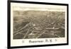 Gouverneur, New York - Panoramic Map-Lantern Press-Framed Art Print