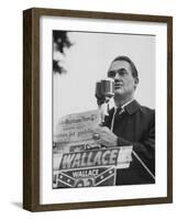 Gov. George C. Wallace of Alabama Campaigning on Behalf of His Wife For Governor-Lynn Pelham-Framed Photographic Print