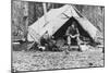 Gov. George Parks in Camp Photograph - Alaska-Lantern Press-Mounted Art Print