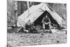 Gov. George Parks in Camp Photograph - Alaska-Lantern Press-Mounted Premium Giclee Print